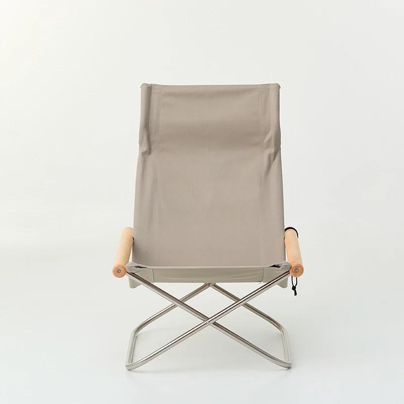 Nychair X with Ottoman - Oil Beech - Pebble Grey - des. Takeshi Nii