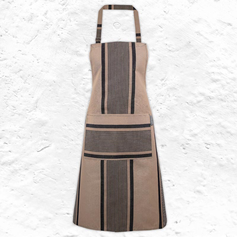 Yvonne Ficelle Encre Apron by Tissage de Luz
