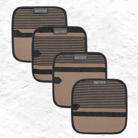 Yvonne Ficelle Encre Pot holder by Tissage de Luz