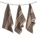 Yvonne Ficelle Encre Cotton and Linen Tea Towel by Tissage de Luz