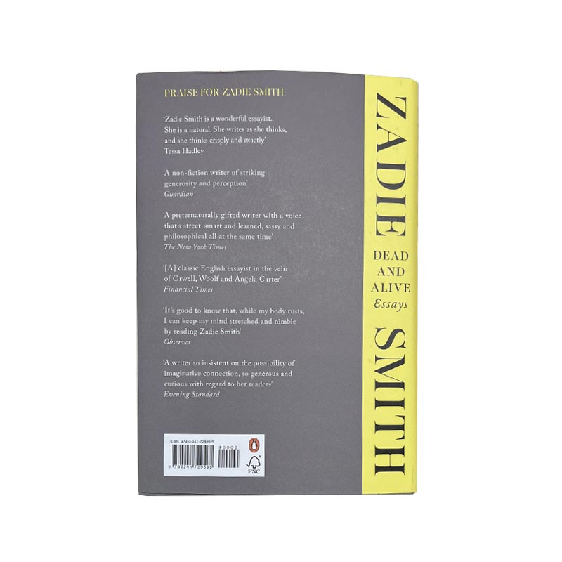 Dead and Alive: Essays, by Zadie Smith - signed hardback