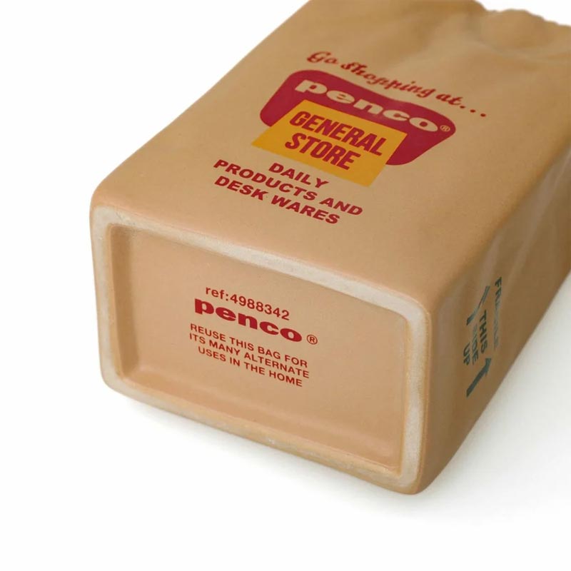 Penco Brown Paper Bag Pen Pot - by Hightide