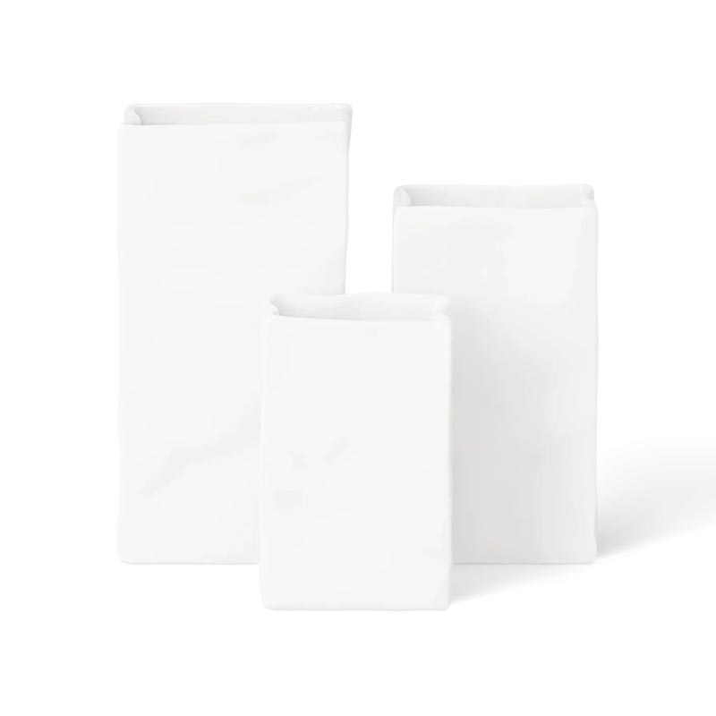 Porcelain Bag Vase Set of Three, by Räder
