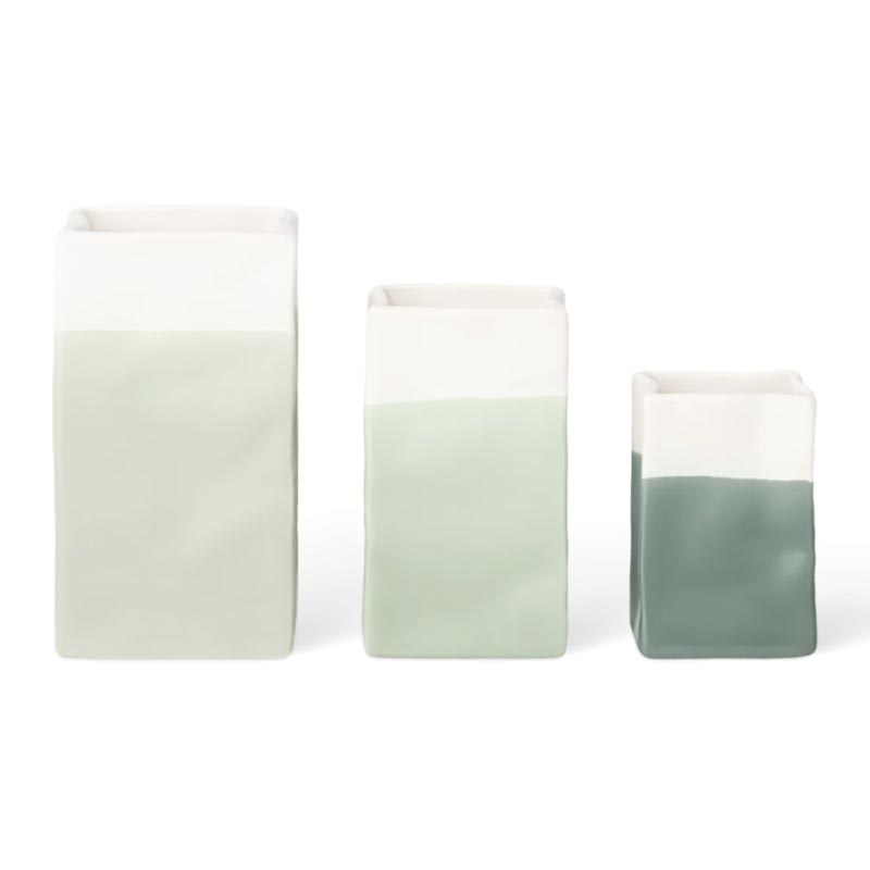 Mini Porcelain Bag Vase Set of Three, by Räder