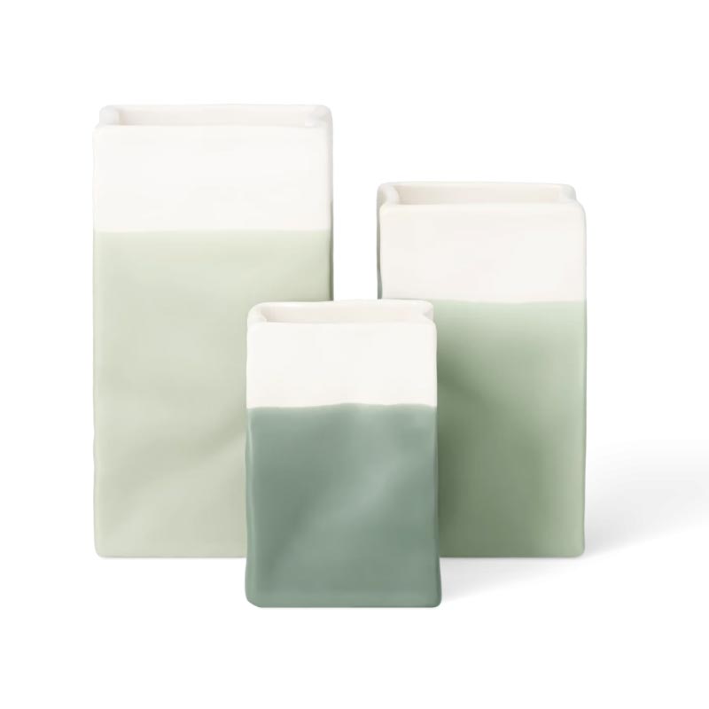 Mini Porcelain Bag Vase Set of Three, by Räder