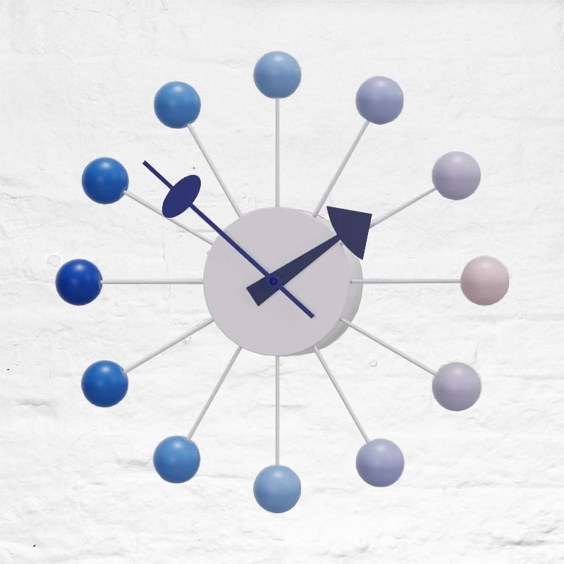 Ball wall clock (Dawn) - Limited Edition des. George Nelson, 1949 - 1960 (made by Vitra)
