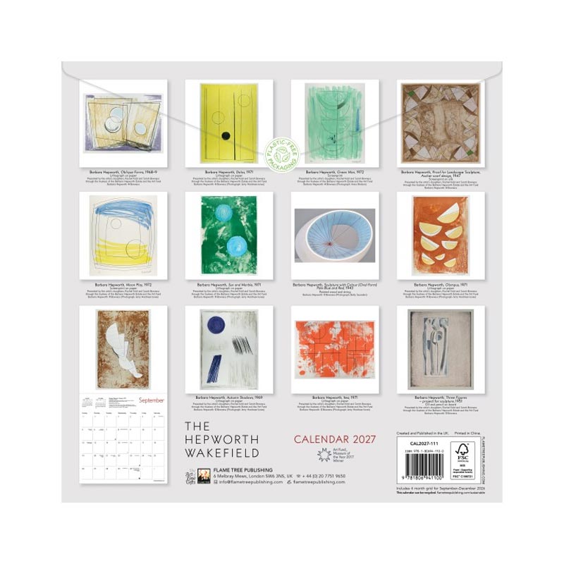The Hepworth Wakefield: Barbara Hepworth Wall Calendar 2027