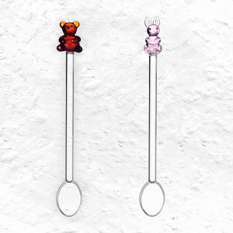 Animal Farm Bunny & Bear Spoons des. Alessandra Baldereschi for Ichendorf Milano
