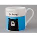 Happiness mug - Bear, Turquoise - Bone China decorated in Stoke-on-Trent by Repeat Repeat