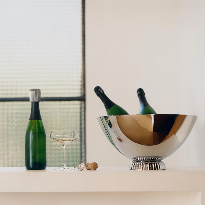 Bernadotte Champagne Stopper, design inspired by Sigvard Bernadotte - Georg Jensen