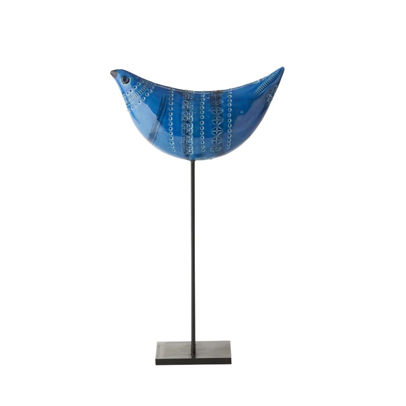 Rimini Blu Bird on Stand Number 34 des. Aldo Londi for Bitossi