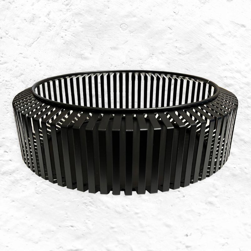 Viki Large Black Metal Bowl by Boltze