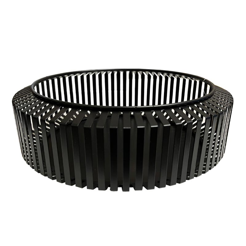 Viki Large Black Metal Bowl by Boltze