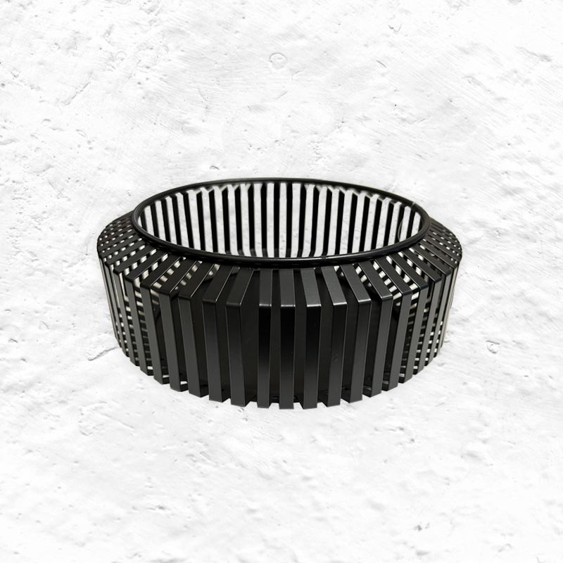 Viki Small Black Metal Bowl by Boltze