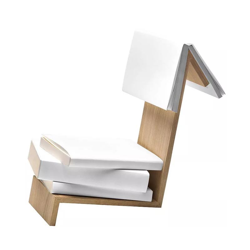 Oak 'Bookmark' Bookshelf by Side by Side