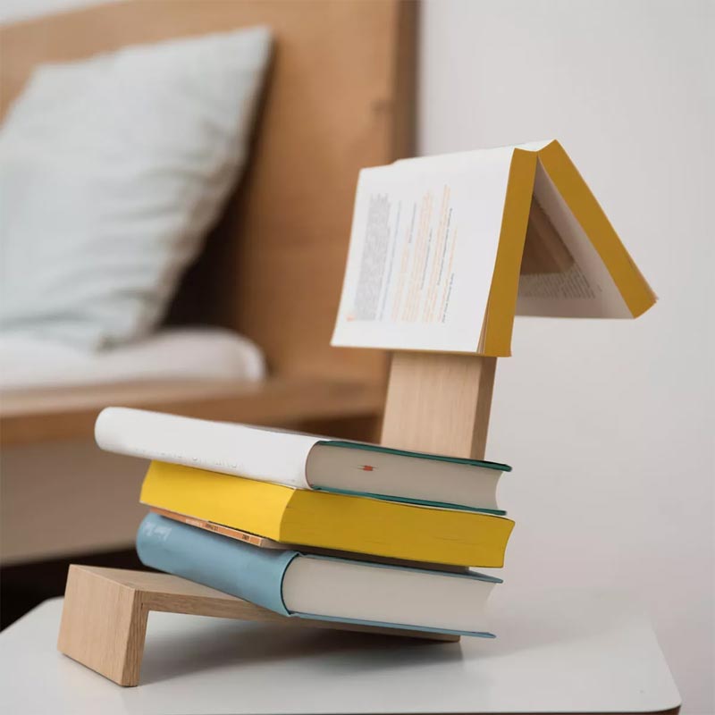 Oak 'Bookmark' Bookshelf by Side by Side