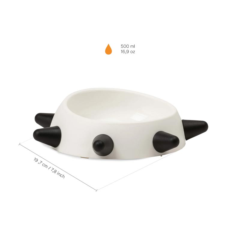 "BOSS" Dog Bowl - White- by United Pets