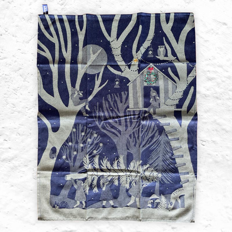 Cabane Etoilee - Christmas Tea Towel - by Tissage Moutet