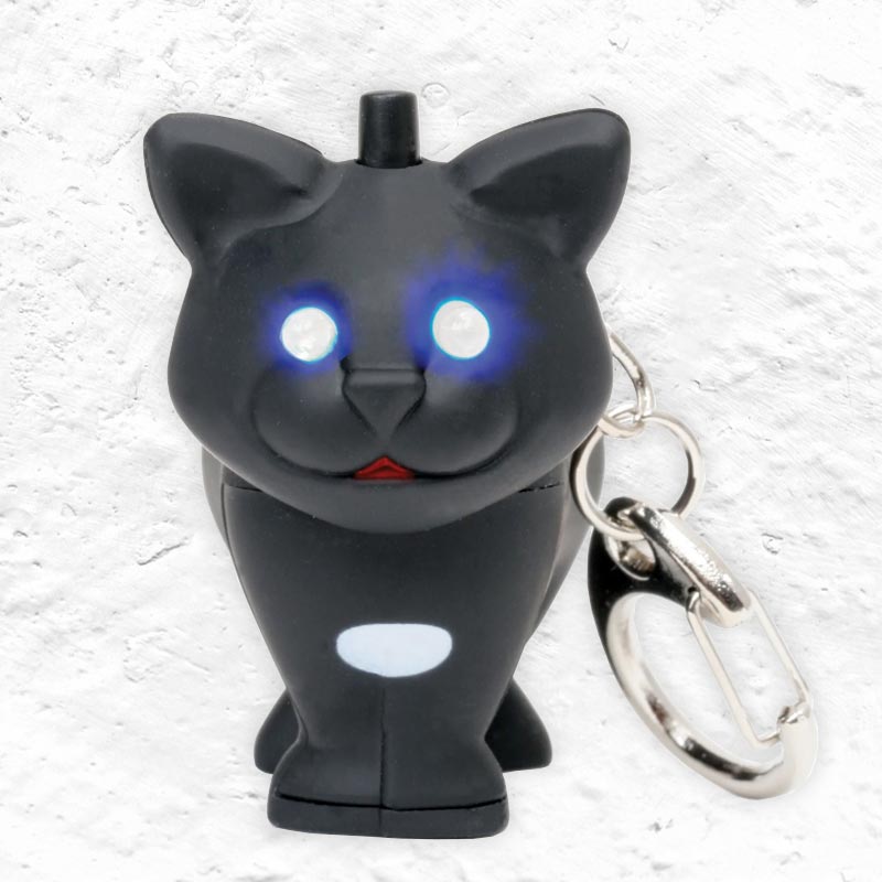 Cat LED Keyring by Kikkerland