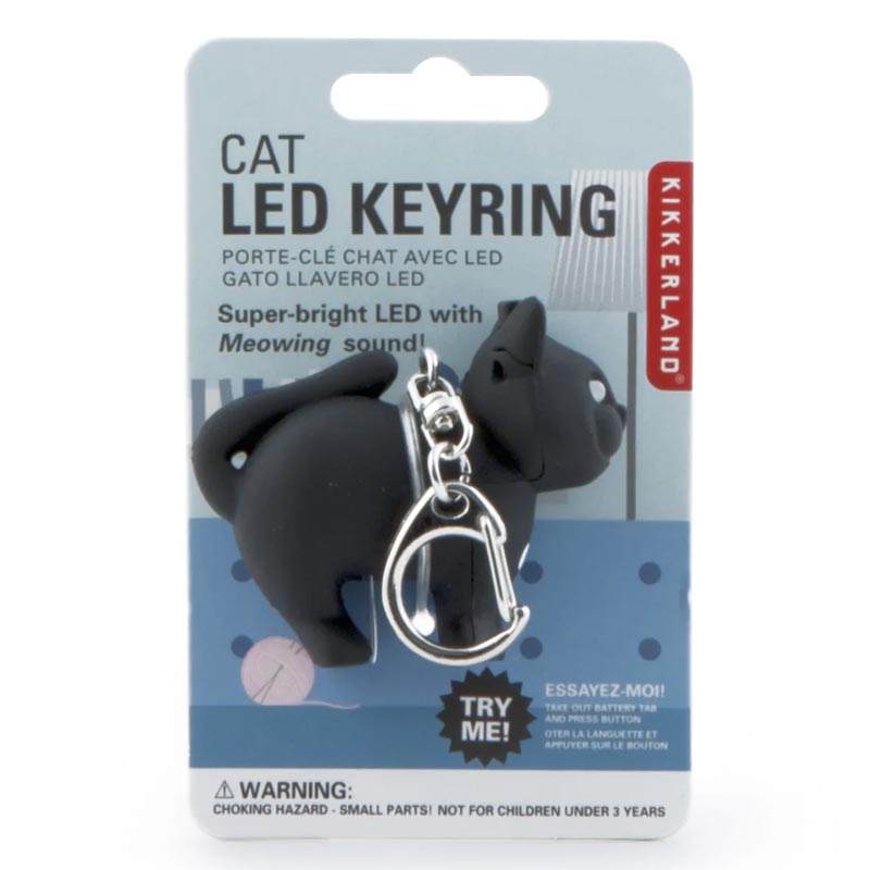 Cat LED Keyring by Kikkerland