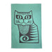 Magpie x Hornsea, Cat Tea Towel in Teal