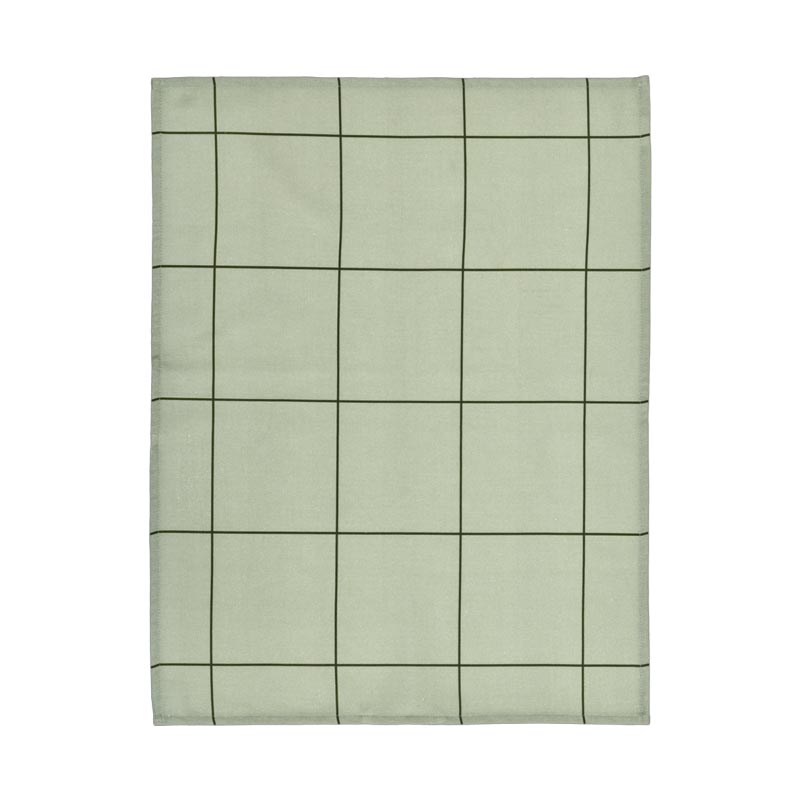 Checks and Stripes Tea towel - Green - by Muurla