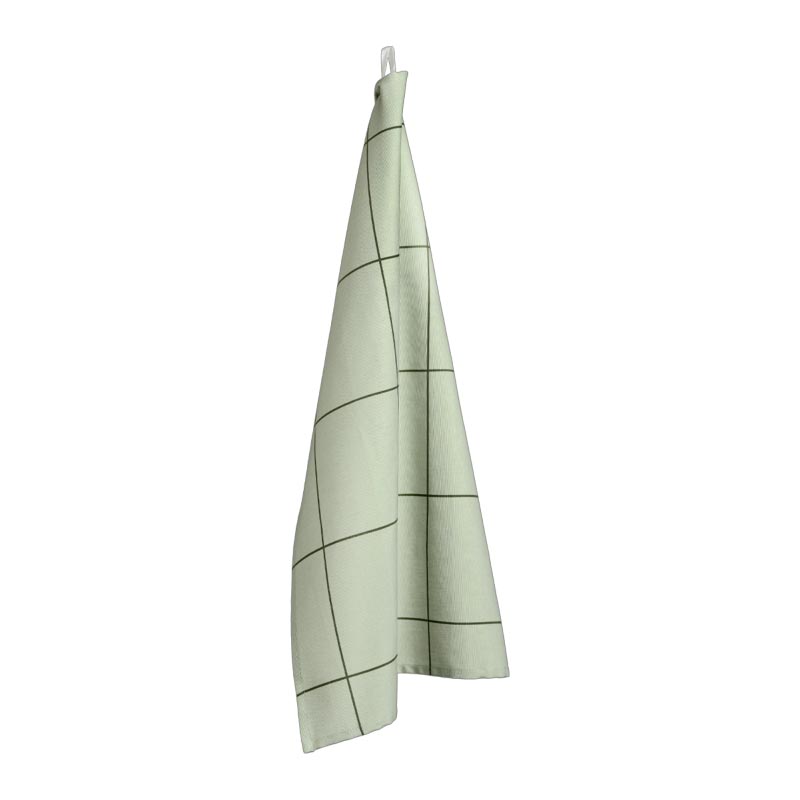Checks and Stripes Tea towel - Green - by Muurla