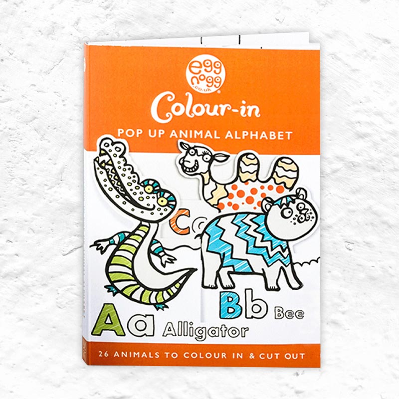 Pop up Animal Alphabet Pocket Book - 26 Animals to colour in