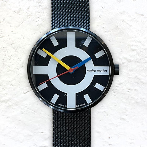 Crossway Watch, black, by Walter Gropius Watches