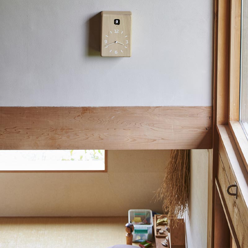 Lemnos CUCU Cuckoo Wall Clock - Natural - des. Yuichi Nara
