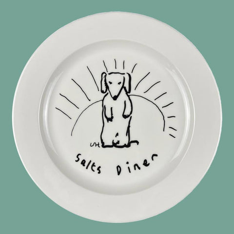 David Hockney Diner Dog Plate, Large - 27cm diameter