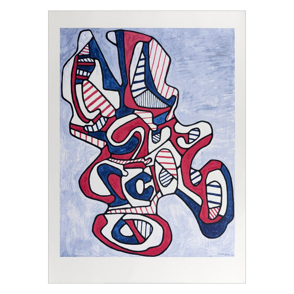 Ciseaux V (Scissor V), 1967 silkscreen print by Jean Dubuffet