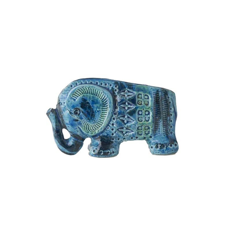 Rimini Blu Elephant Number 95 des. Aldo Londi for Bitossi