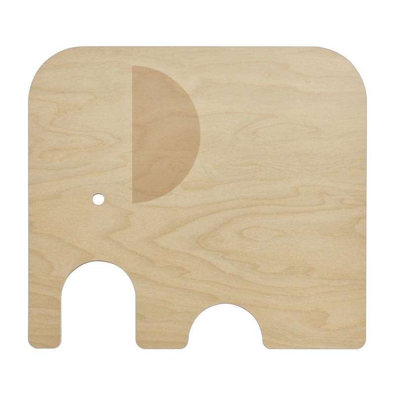 Elephant Chop & Serve Board - Medium 28 x 25 cm - Pink - by Muurla
