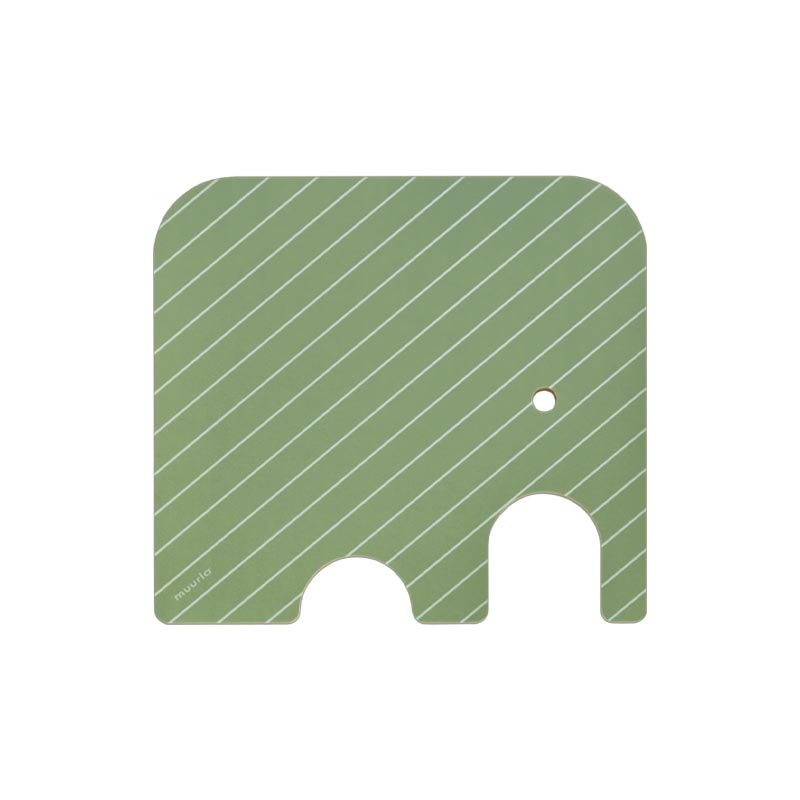 Elephant Chop & Serve board - Small 21 x 19 cm - Green - by Muurla