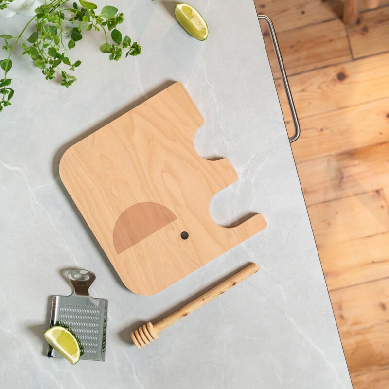 Elephant Chop & Serve board - Small 21 x 19 cm - Green - by Muurla