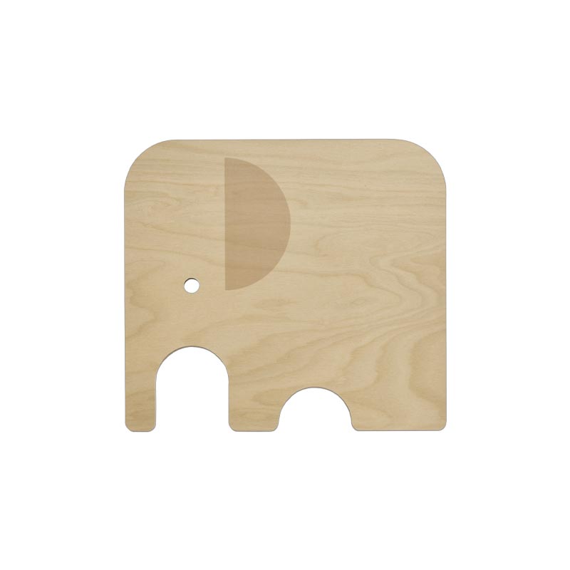 Elephant Chop & Serve board - Small 21 x 19 cm - Green - by Muurla