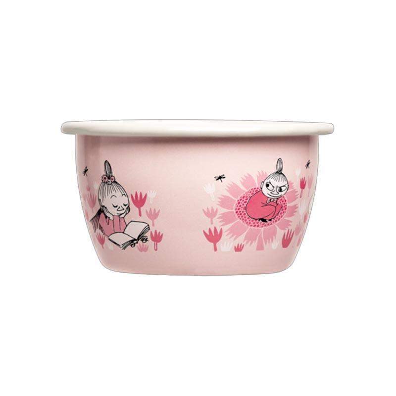 Moomin Enamel Bowl - In the garden, girls - by Muurla