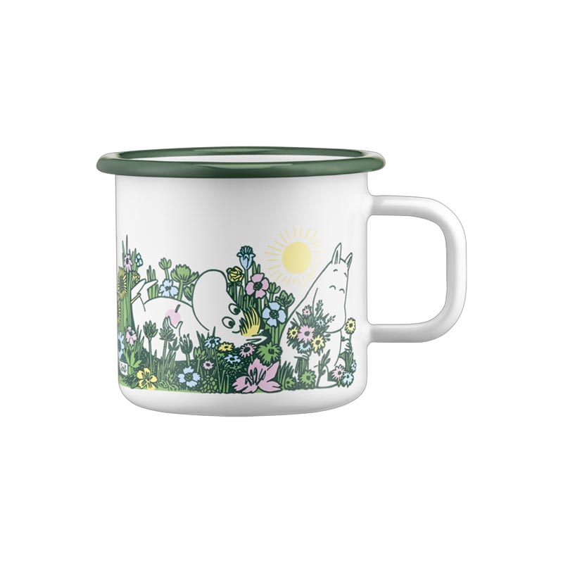 Moomin Enamel Mug - In the garden - by Muurla