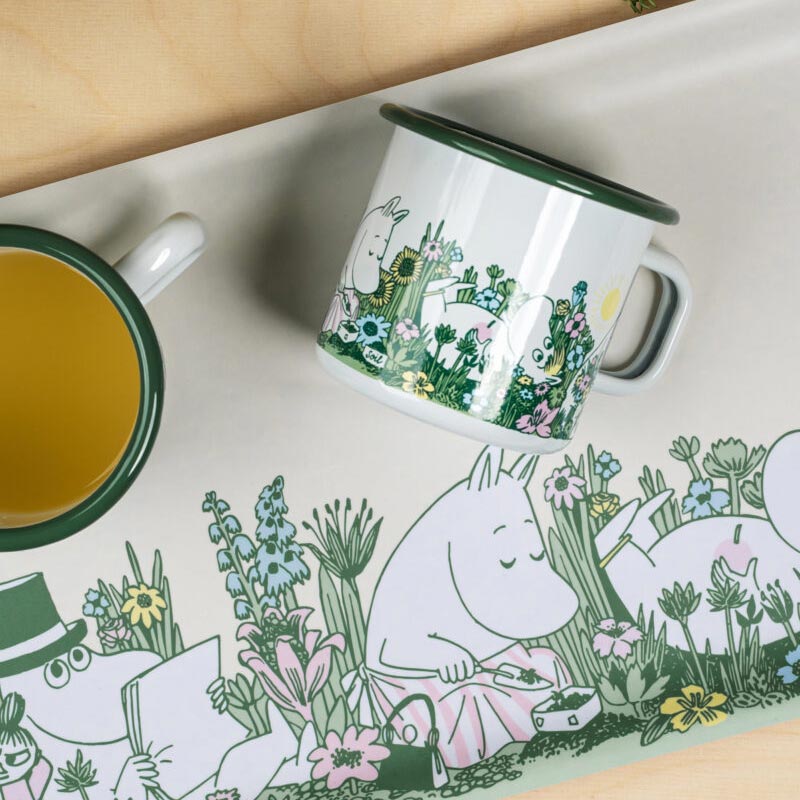 Moomin Enamel Mug - In the garden - by Muurla