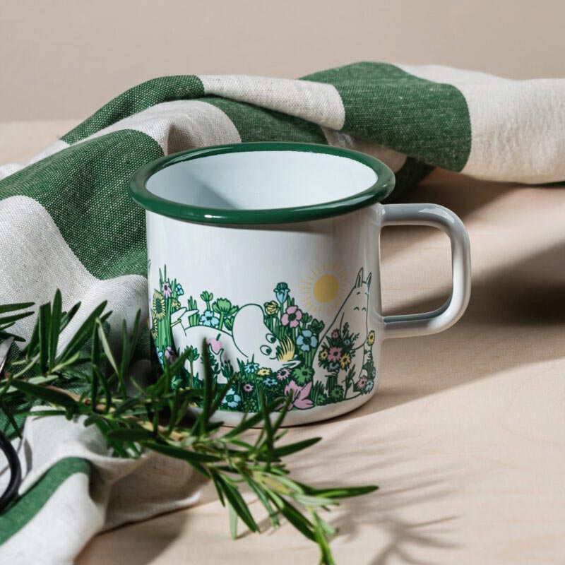 Moomin Enamel Mug - In the garden - by Muurla