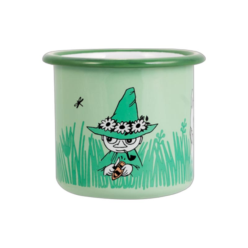 Moomin Enamel Mug - In the garden, boys - by Muurla