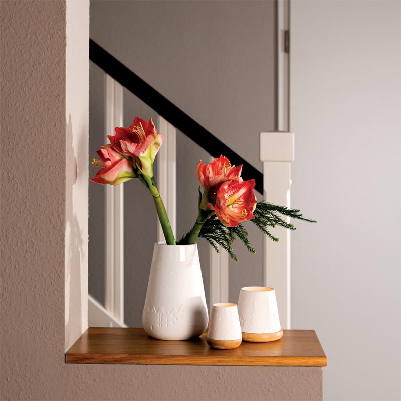 Tea Light Holder with Wooden Base - Forest - by Räder