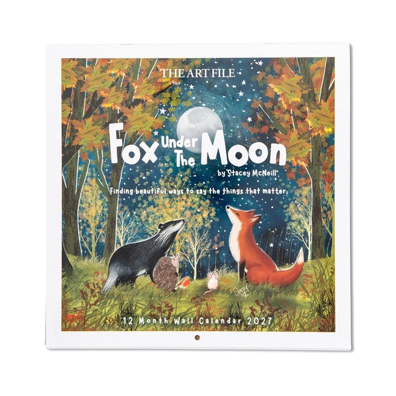 Fox Under The Moon Wall Calendar 2027