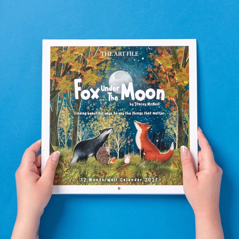 Fox Under The Moon Wall Calendar 2027