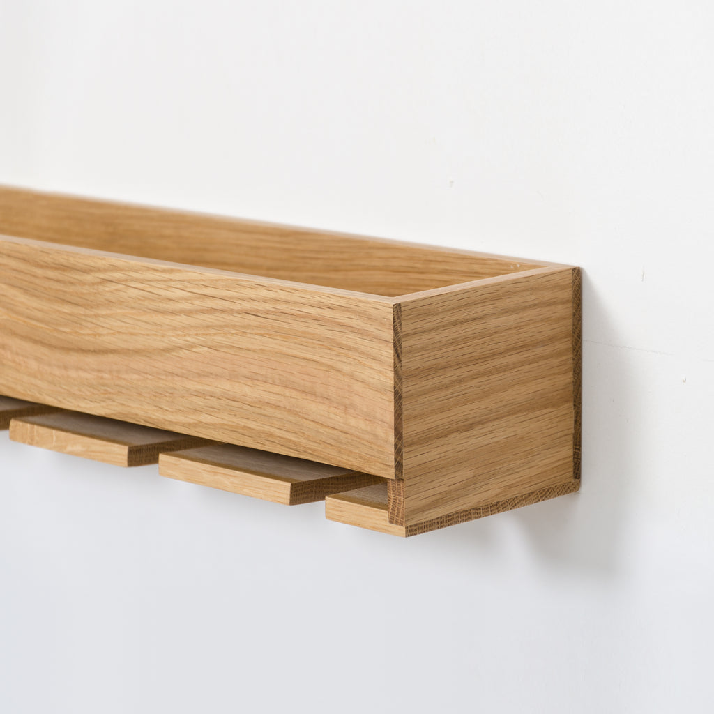 Cookhouse glass holder shelf des. Lincoln Rivers for Wireworks