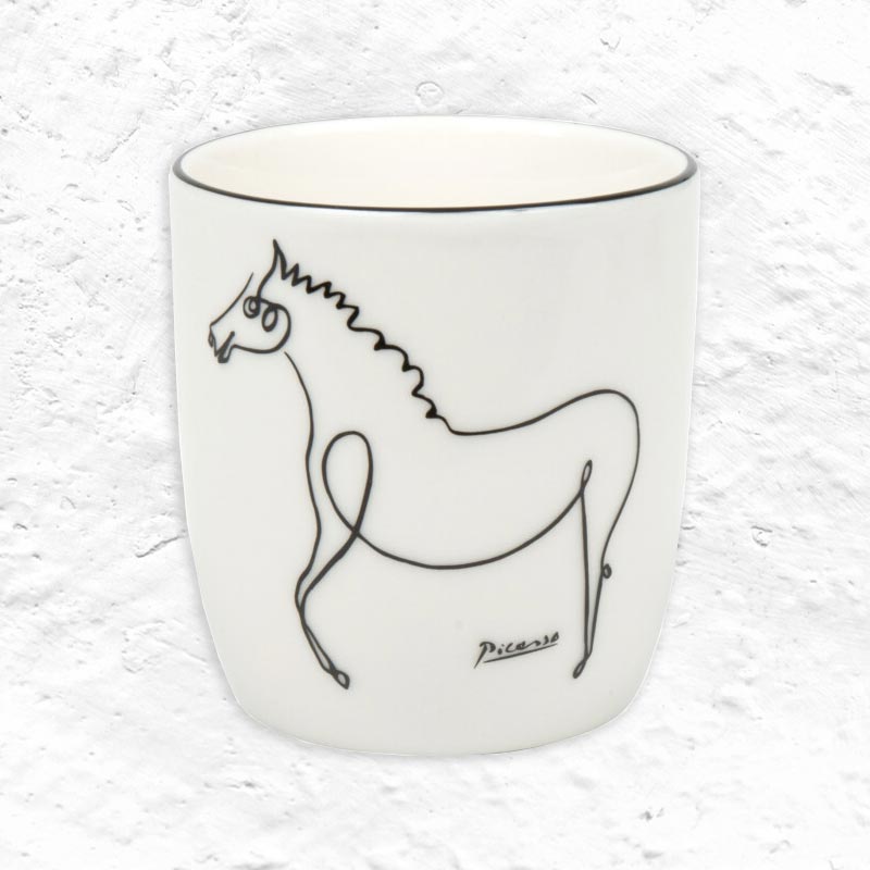 Pablo Picasso The Horse Handleless Bone China Mug by Könitz