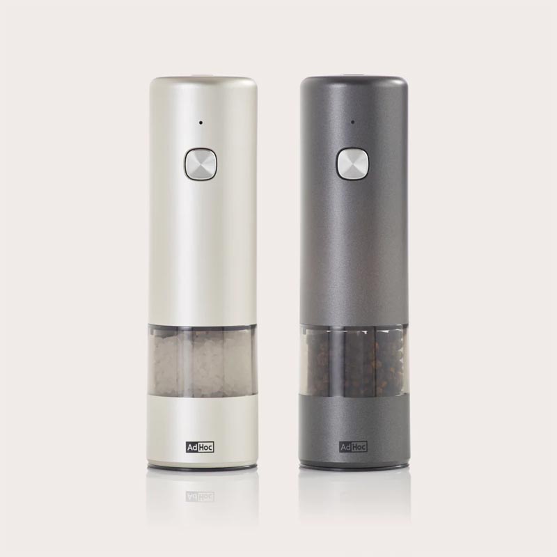 i.mill Rechargable Electric Salt & Pepper Mill - Light & Dark Grey - by Adhoc