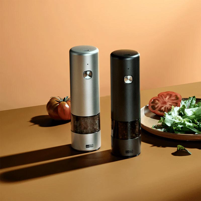 i.mill Rechargable Electric Salt & Pepper Mill - Light & Dark Grey - by Adhoc
