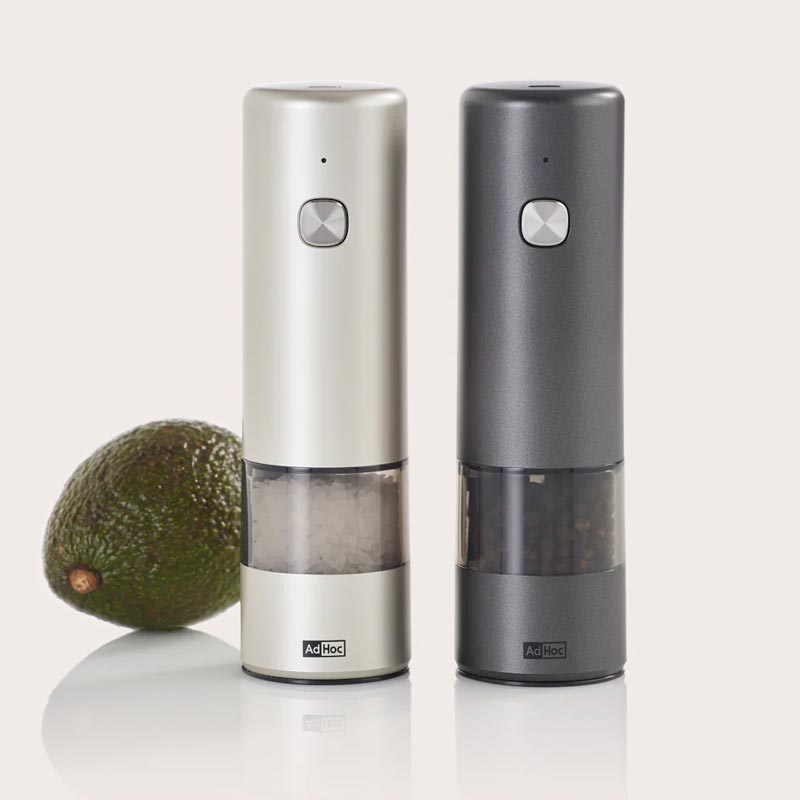 i.mill Rechargable Electric Salt & Pepper Mill - Light & Dark Grey - by Adhoc